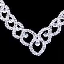 StoneFans Women Luxury Wedding Prom Bridal Crystal Rhinestone Necklace Earring Jewelry Set Hot New Trendy Rhinestone Jewellery