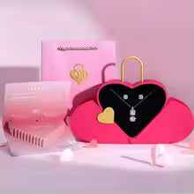 Heart Shaped Jewelry Box Earrings, Necklaces Rings Elegant Set Box Engagement Gift Display Boxes Women Valentine'S Day Gift Box